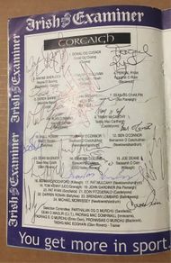 24th March 2002 GAA (Hurling) Programme. Cork V Offaly (Uiby FhailI) @ Pairc Ui Chaimh Signed by member of the Cork Team