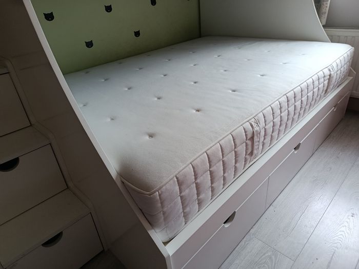 Double & Single Bunk Bed with Stairs
