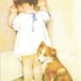 Bessie Pease Gutmann Vintage Print entitled GIRL and DOG - SHAME Image 8