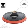 GLASS POLISH 12608 Hook and Loop Rotary Polisher Backing Pad, Rotary Sander Backer | Thread: M14x2 | 115 mm Image 2