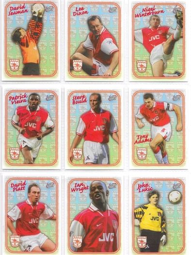 Arsenal full set 1997-98 Futera Football Cards