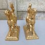 1940's Brass Horsemen Bookends Image 6
