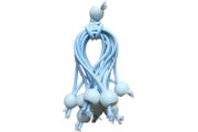 Small white bungee ball ties, 10cm (10 pk)