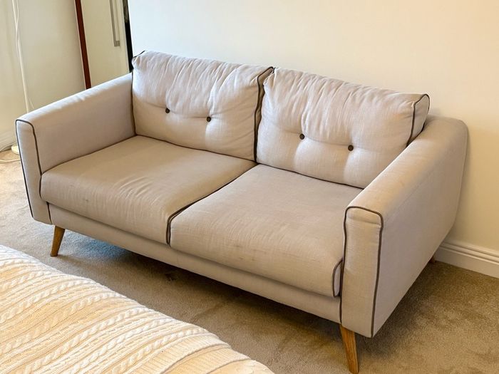 Modern 2-Seater Fabric Sofa