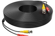 BNC Security Camera Cable, 5-50M Length, Compatible with DVR/CCTV/AHD/CVI/TVI Systems, Black (5M)