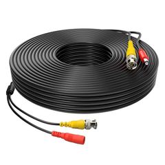 BNC Security Camera Cable, 5-50M Length, Compatible with DVR/CCTV/AHD/CVI/TVI Systems, Black (5M)