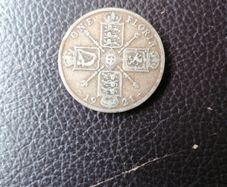 1921 UK Silver One Florin Coin