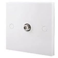 Satellite White Flush Outlet