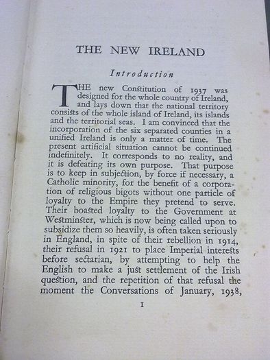 The New Ireland by J. B. Morton Fianna Fail 1937 constitution Irish