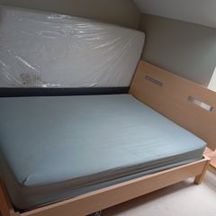 Double bed frame with mattress for sale