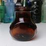 58 - Beautiful Vintage 4oz Bovril Dark Brown Glass Embossed Letters Jar Image 4