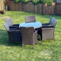 Rattan garden furniture