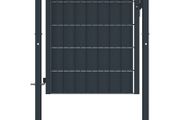Fence Gate PVC and Steel 100x81 cm Anthracite