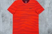 Orange under armour t shirt