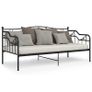 Sofa Bed Frame Black Metal 90x200 cm Image 3