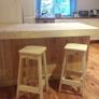Rustic kitchen island with overhang Image 6