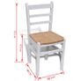 Dining Chairs 6 pcs White Pinewood and Rush Image 7