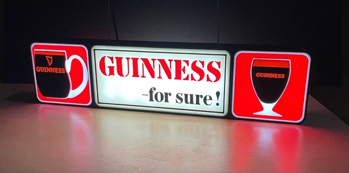 Guinness for sure double sided bar sign