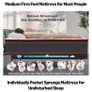 5FT King Size Mattress 9.1 Inch, Hybrid Gel Memory Foam, Individually Pocket Sprungs Medium Firm 7 Zone Orthopedic Mattress Kingsize for Back Pain Relief Image 2