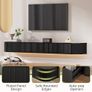 Floating TV Stand Unit with RGB LED Light - 180CM Wall Mounted TV Cabinet with Upgraded Storage & Rounded Edges, Modern TV Media Console for 65-75 Inch TVs Image 5