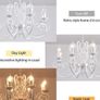 8-Light Vintage Black French Country Chandelier: Image 9