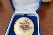 Aynsley Vintage English fine bone Rose Brooch