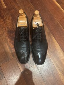 Classic Barker Comfort Gel Zone Black Leather Men's Laced Shoes - Size 10 plus Free Bally Wooden Shoe Trees