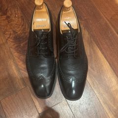 Classic Barker Comfort Gel Zone Black Leather Men's Laced Shoes - Size 10 plus Free Bally Wooden Shoe Trees