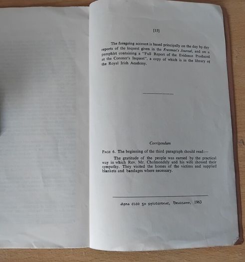 The Battle of the Pound by Rev. Seamus de Val 1963 booklet Bunclody Wexford Private Press FREEPOST
