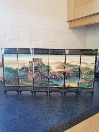 Great Wall of China Style Miniature Chinese Panel Screen 6 small screen