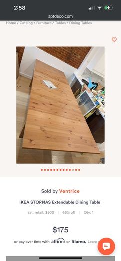 Ikea stornas extendable dining table