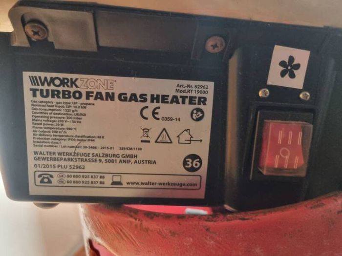Industrial Turbo fan gas heater