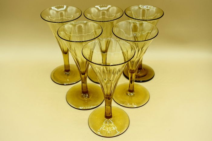 Very rare Regency period Champagne Flutes Glasses (Crystal)