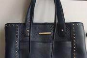 Oriano Navy Leather Tote bag