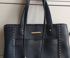 Oriano Navy Leather Tote bag