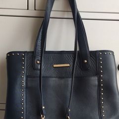 Oriano Navy Leather Tote bag