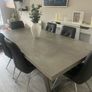 Contemporary grey dining table 200cm Image 3