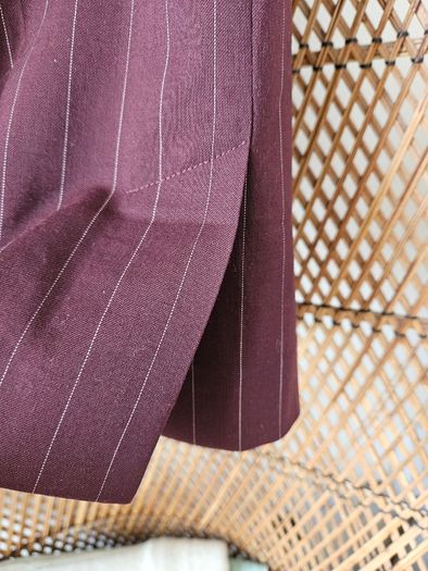 & Other Stories burgundy wool blend wide legged trousers office siren smart Size 12-14