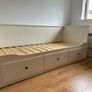 IKEA Hemnes 2 in 1 Bed White with 3 Drawers Image 2