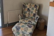 IKEA Strandmon Wingback Armchair and footstool