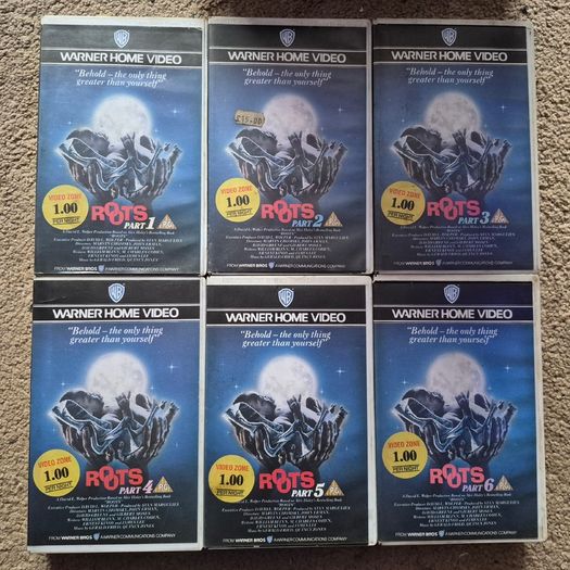 ROOTS - EX Rental Vhs tapes x 6