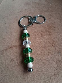 Handcrafted beaded keyring