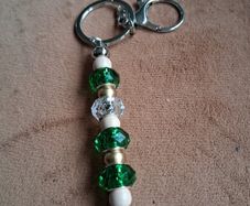 Handcrafted beaded keyring