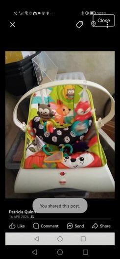 Baby bouncer like new works perfect