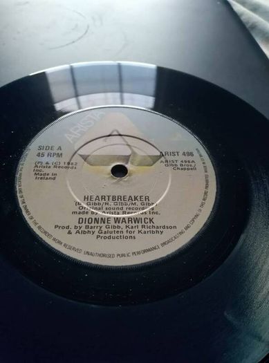 HEARTBREAKER 7" vinyl single Irish pressing Dionne Warwick