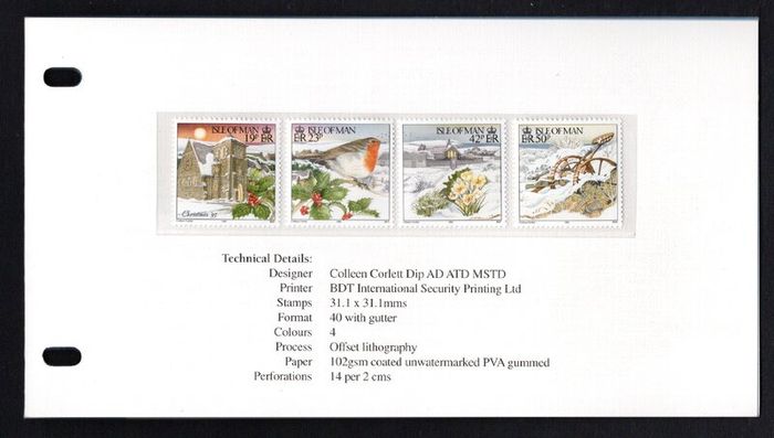 1995 Isle of Man Christmas Commemorative Stamps Presentation Pack