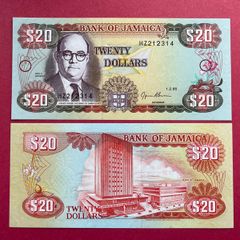 Jamaica  20  Dollars  1995  Pick  72g  ( Uncirculated )