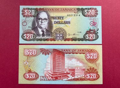 Jamaica  20  Dollars  1995  Pick  72g  ( Uncirculated )