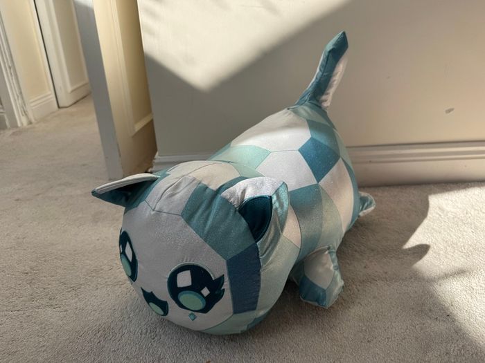 Aphmau Meemeows Blue Diamond Kitty Cats Soft Plush Large approx. 45cm. Used Please see photos