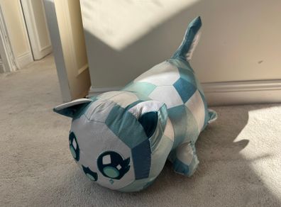 Aphmau Meemeows Blue Diamond Kitty Cats Soft Plush Large approx. 45cm. Used Please see photos